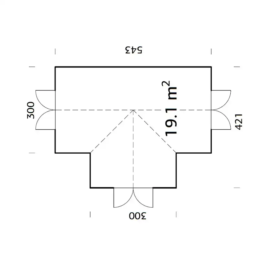 Växthus Palmako Emilia 19,9 m2