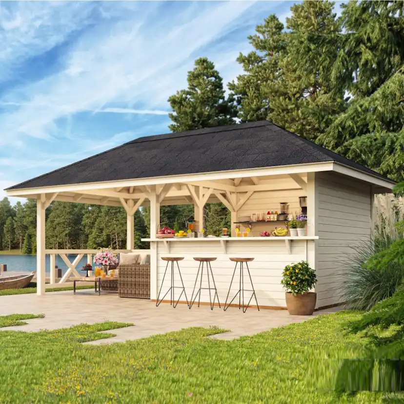 Stuga Palmako Bianca 16,6 m2 Set 3