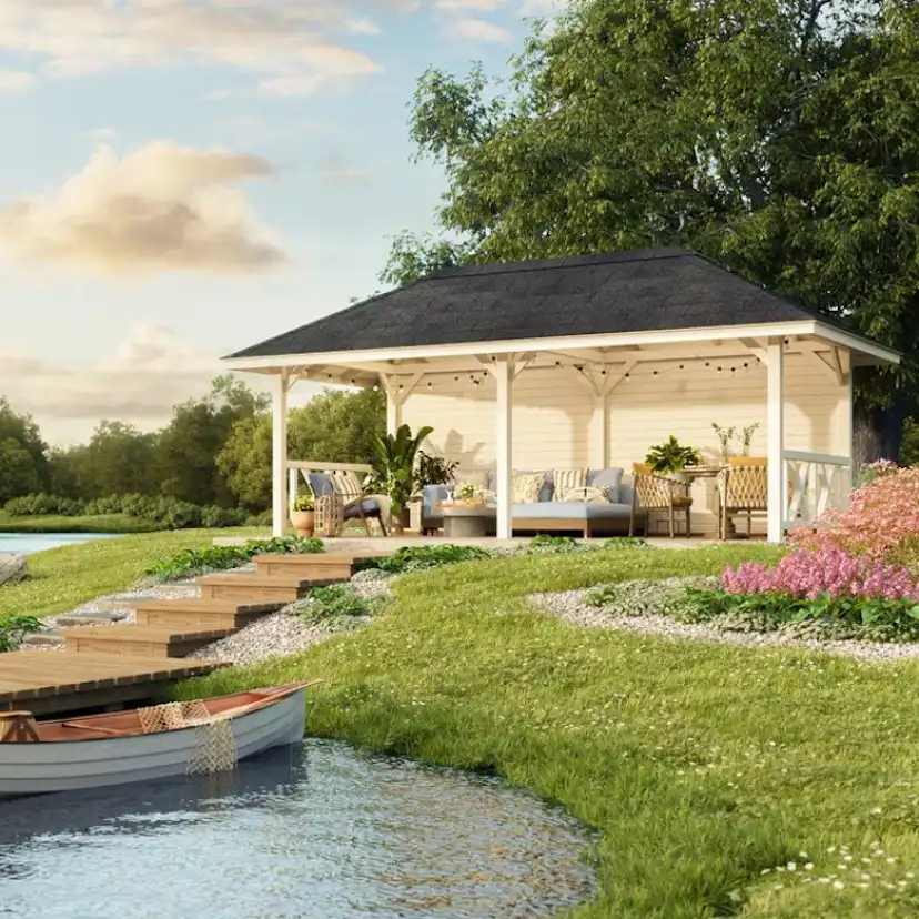 Stuga Palmako Bianca 16,6 m2 Set 2