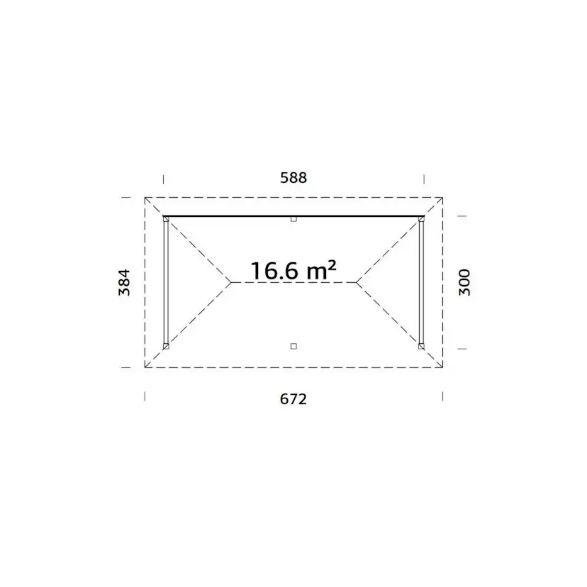 Stuga Palmako Bianca 16,6 m2 Set 2