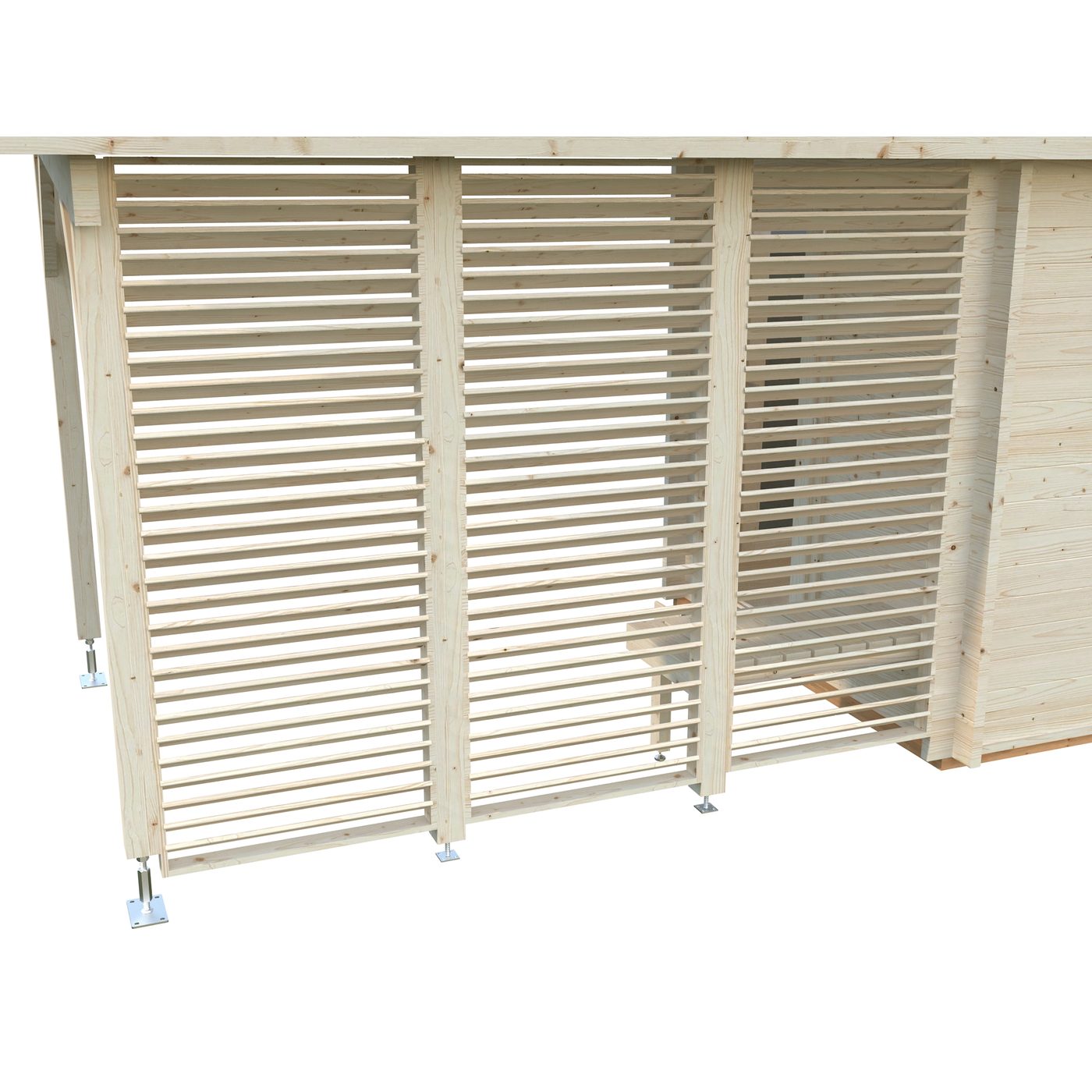 Bastu Palmako Sanna 13,5 m² Fristående Byggsats med Pulpettak