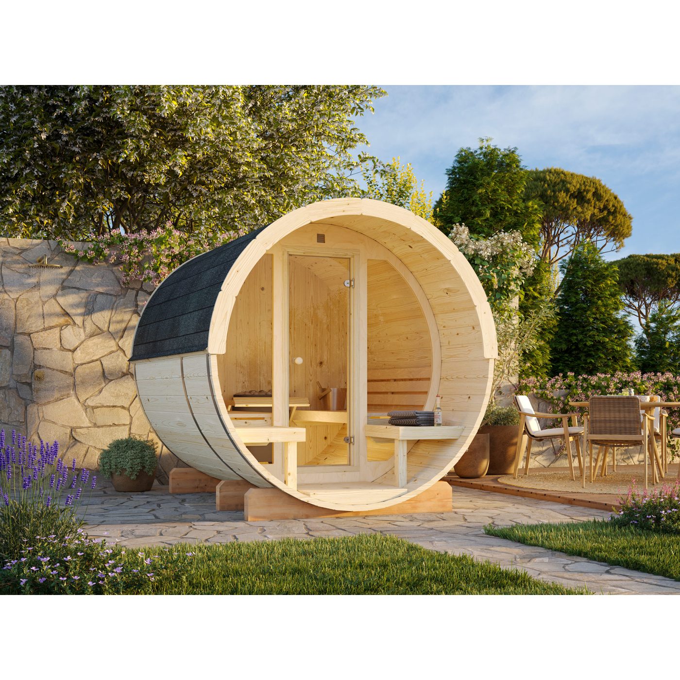 Bastutunna Palmako Anita 1,3, 0,7 m2 Med Glasvägg