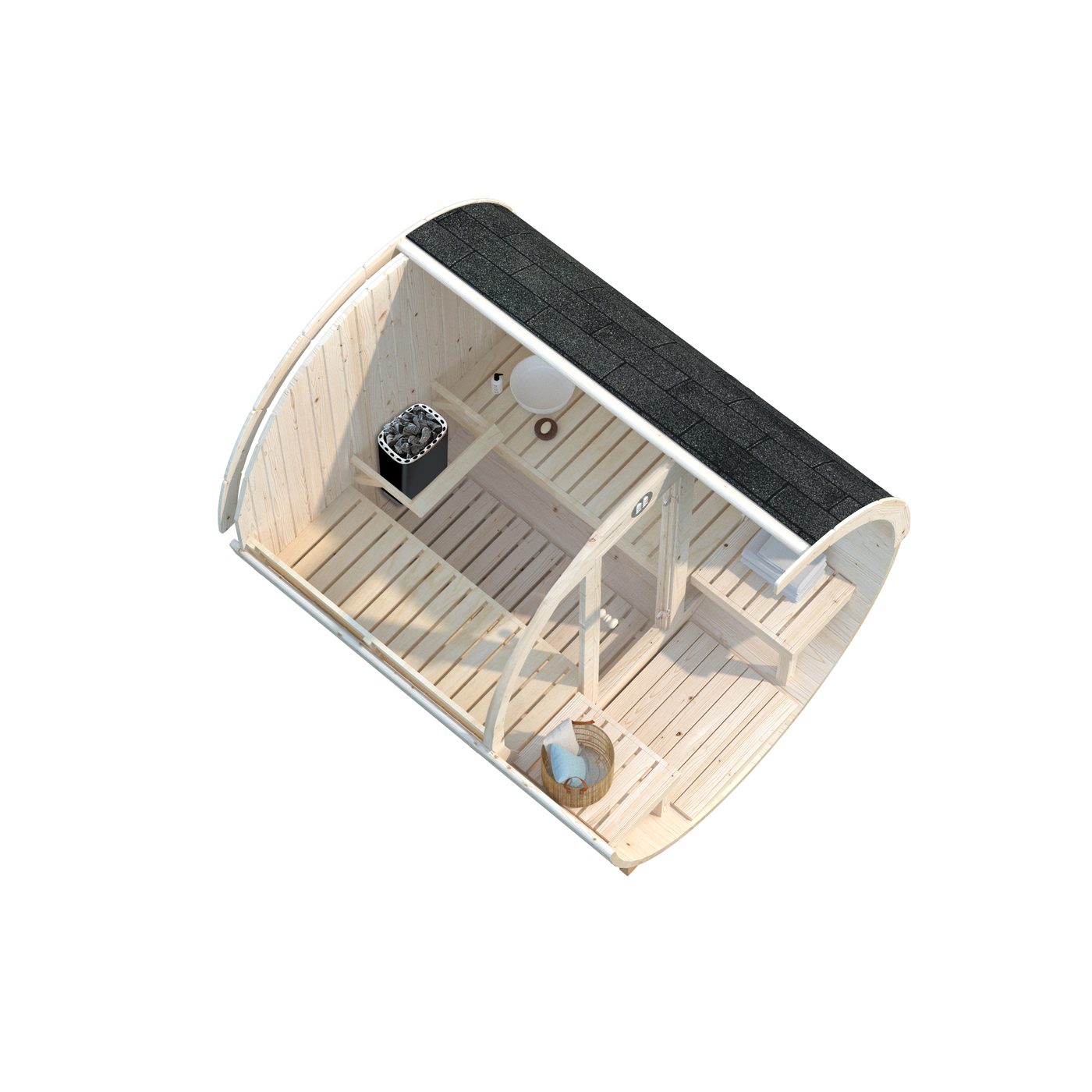 Bastutunna Palmako Anita 1,3, 0,7 m2 Med Glasvägg