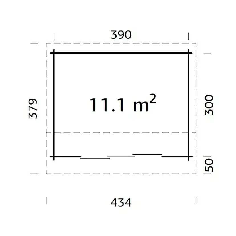 Stuga Palmako Ines 11,7 m2 (inv. 11,1 m2)
