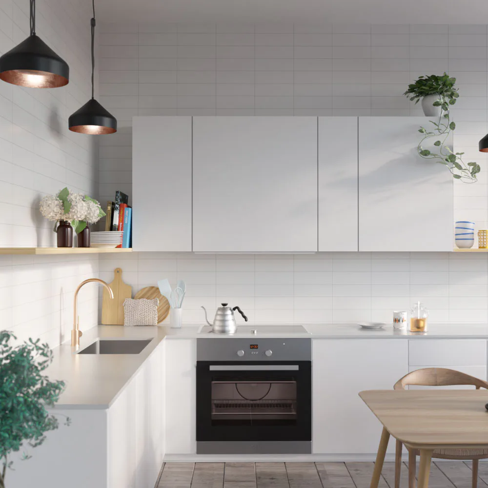 Stänkskyddsskiva Fibo Denver White 3091-M3010 HG