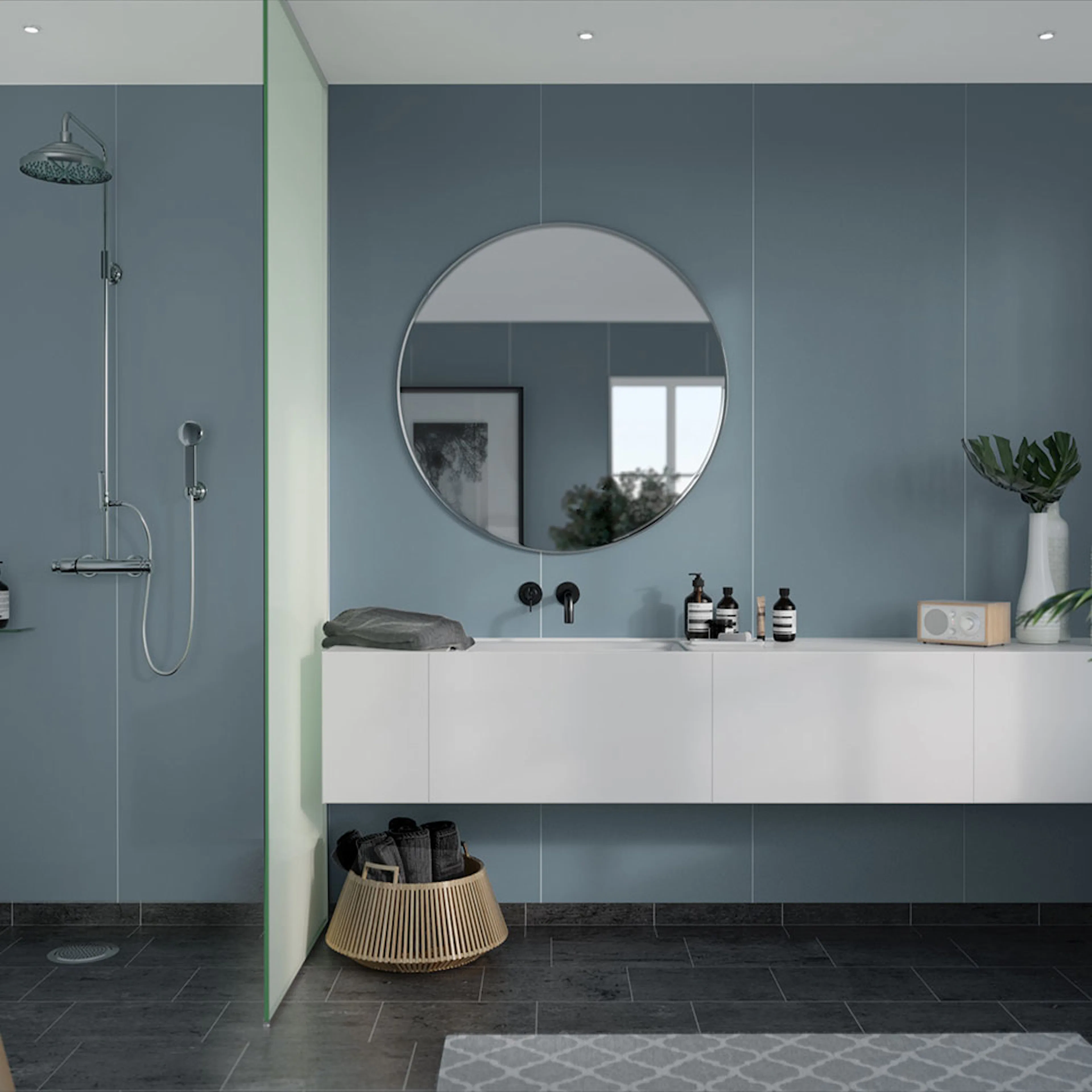 Våtrumsskiva Fibo Dusty Blue 6274-M10 EM