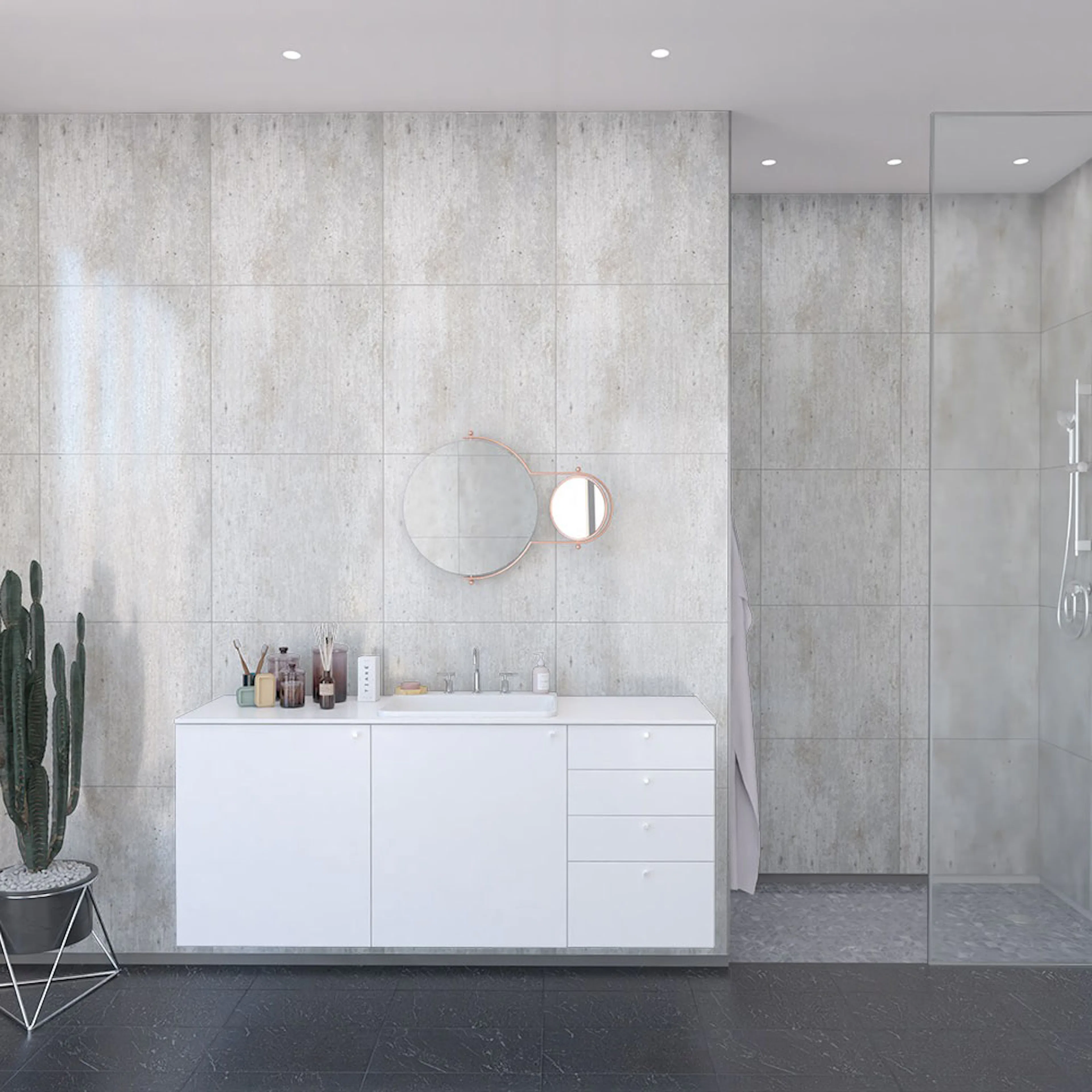 Våtrumsskiva Fibo Cracked Cement 2204-LM6060S