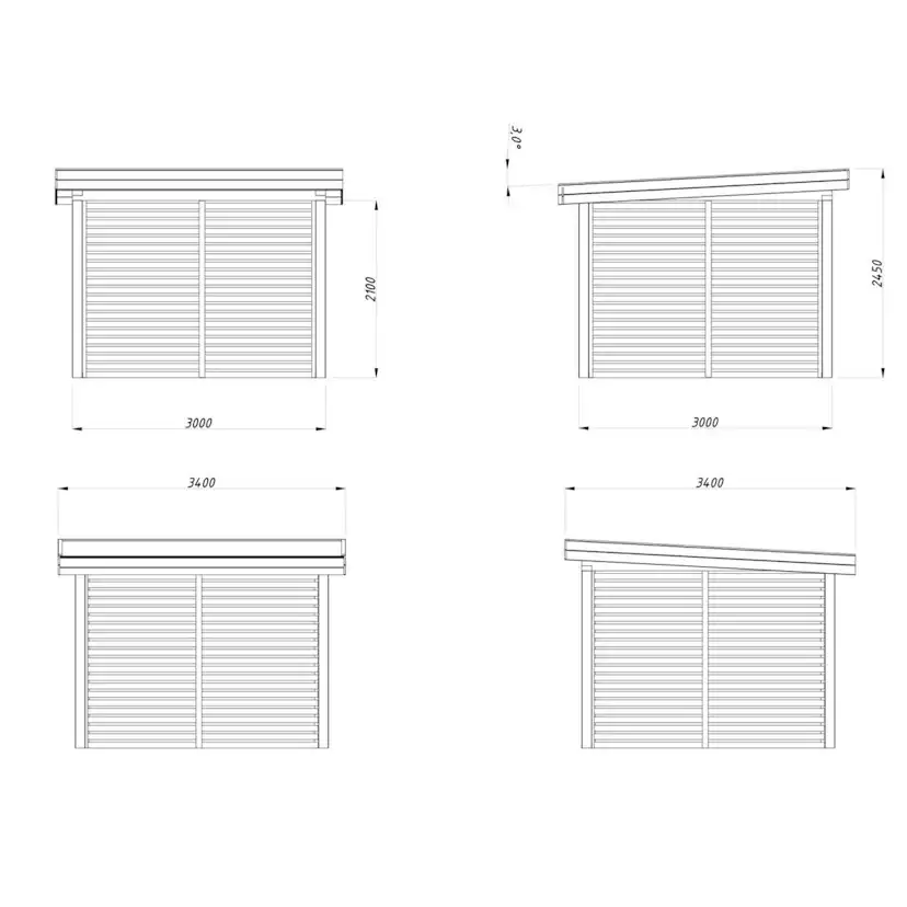 Paviljong Palmako Lenna 8,3 m2 Set 302
