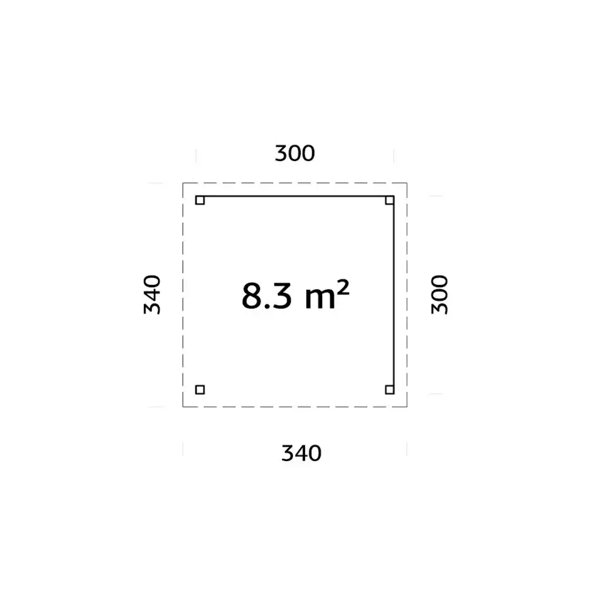Paviljong Palmako Lenna 8,3 m2 Set 303