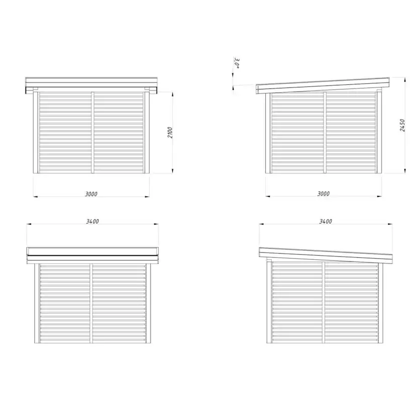 Paviljong Palmako Lenna 8,3 m2 Set 303