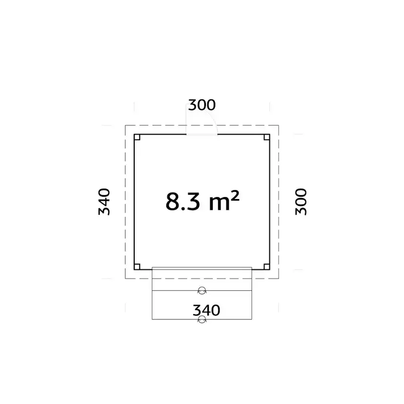 Kiosk Palmako Lenna 8,3 m2 Set 304