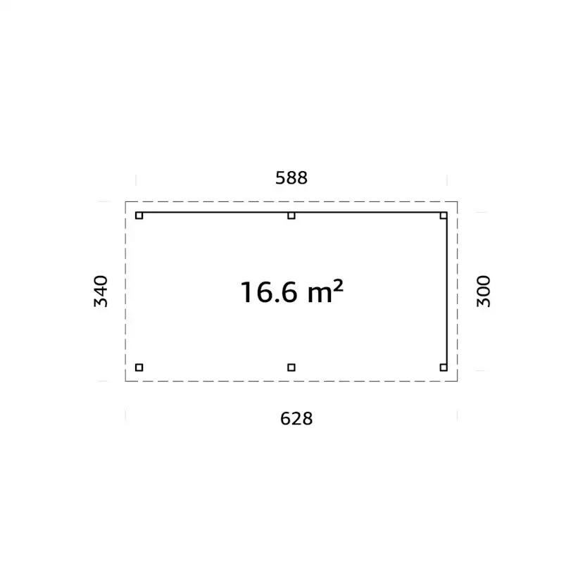 Paviljong Palmako Lenna 16,6 m2 Set 309