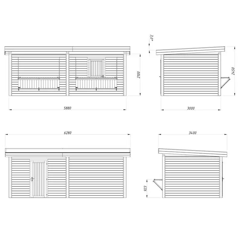Kiosk Palmako Lenna 16,6 m2 Set 311