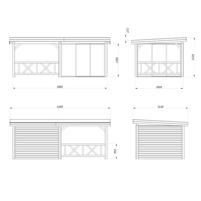 Uterum Palmako Lenna 16,6 m2 Set 403 Slide