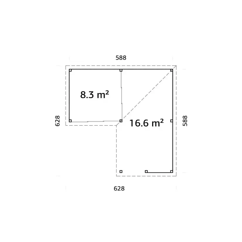 Uterum Palmako Lenna 24,9 m2 Set 409 Slide