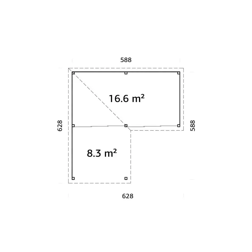 Uterum Palmako Lenna 24,9 m2 Set 413 Slide