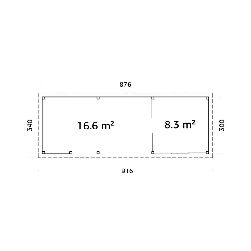 Uterum Palmako Lenna 24,9 m2 Set 415 Slide