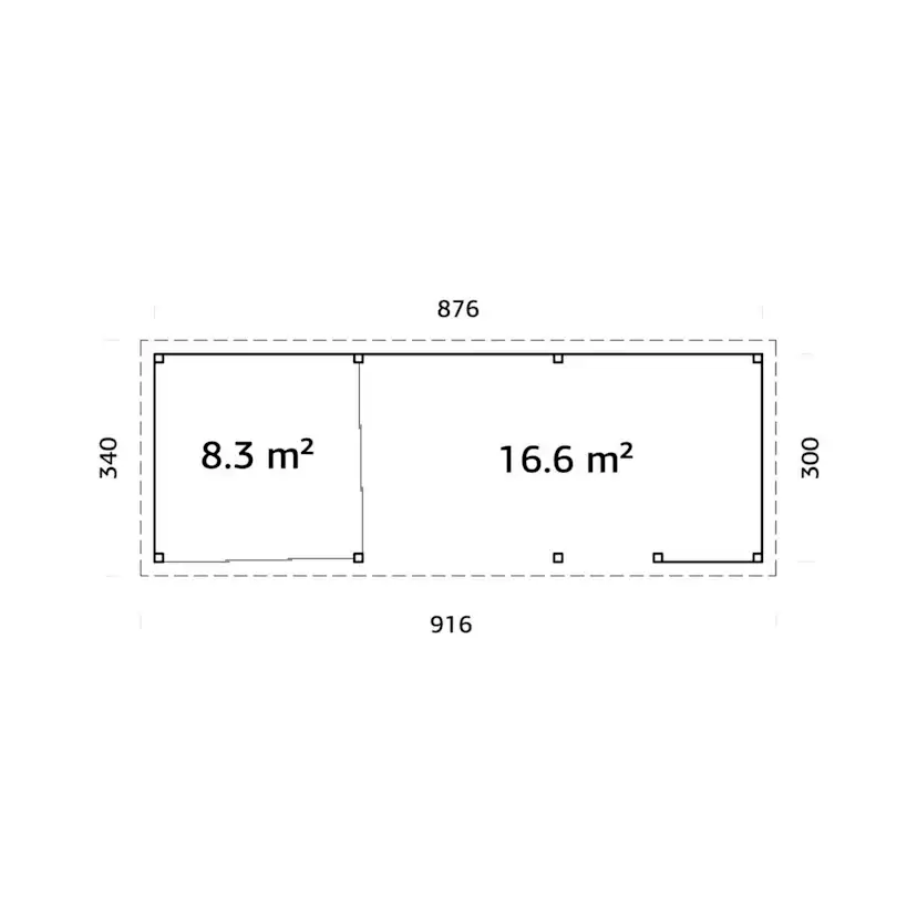Uterum Palmako Lenna 24,9 m2 Set 415 Slide