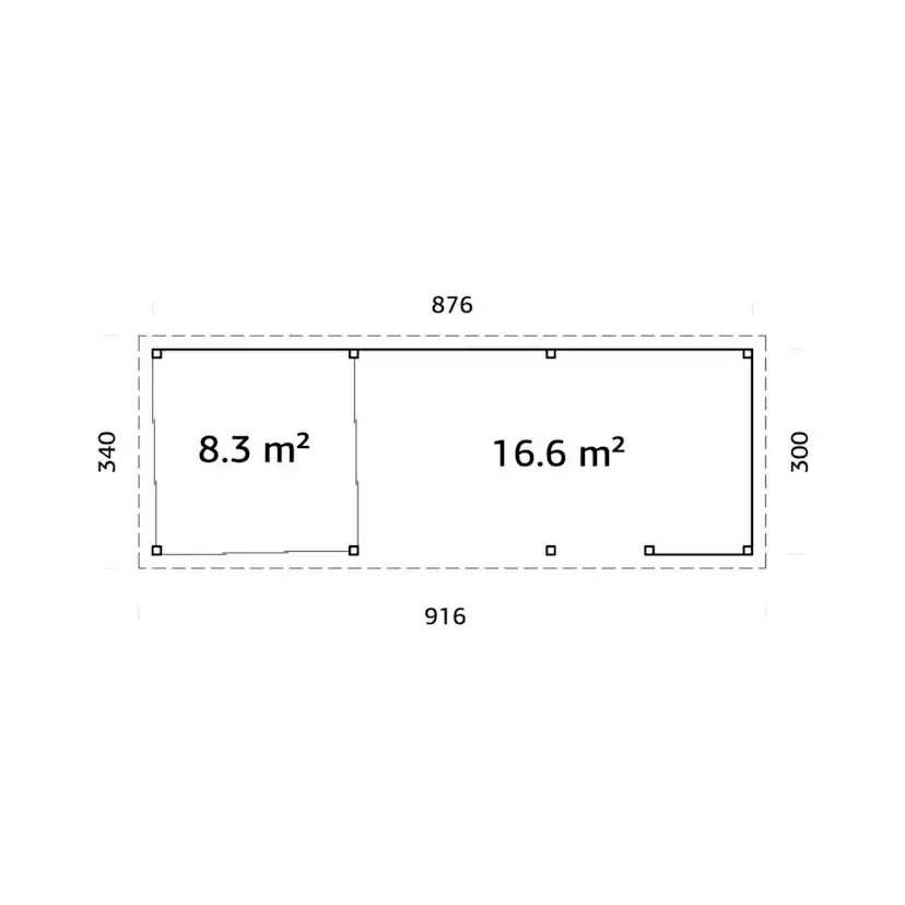 Uterum Palmako Lenna 24,9 m2 Set 416 Slide