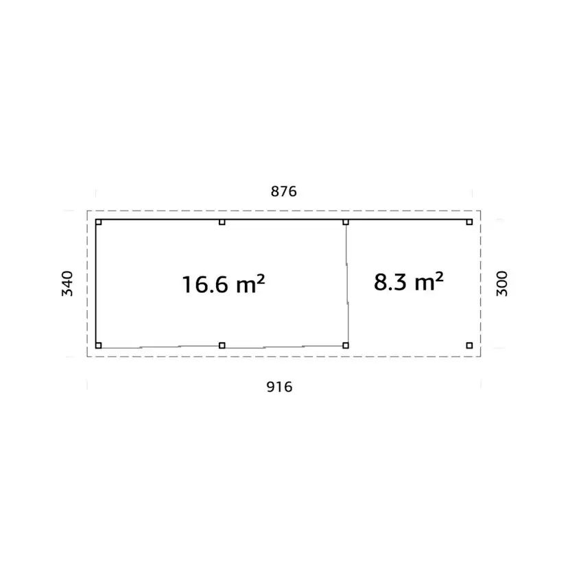 Uterum Palmako Lenna 24,9 m2 Set 417 Slide