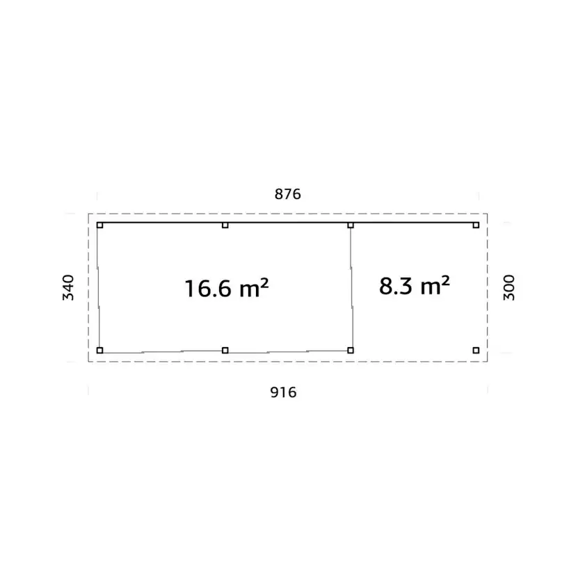Uterum Palmako Lenna 24,9 m2 Set 418 Slide