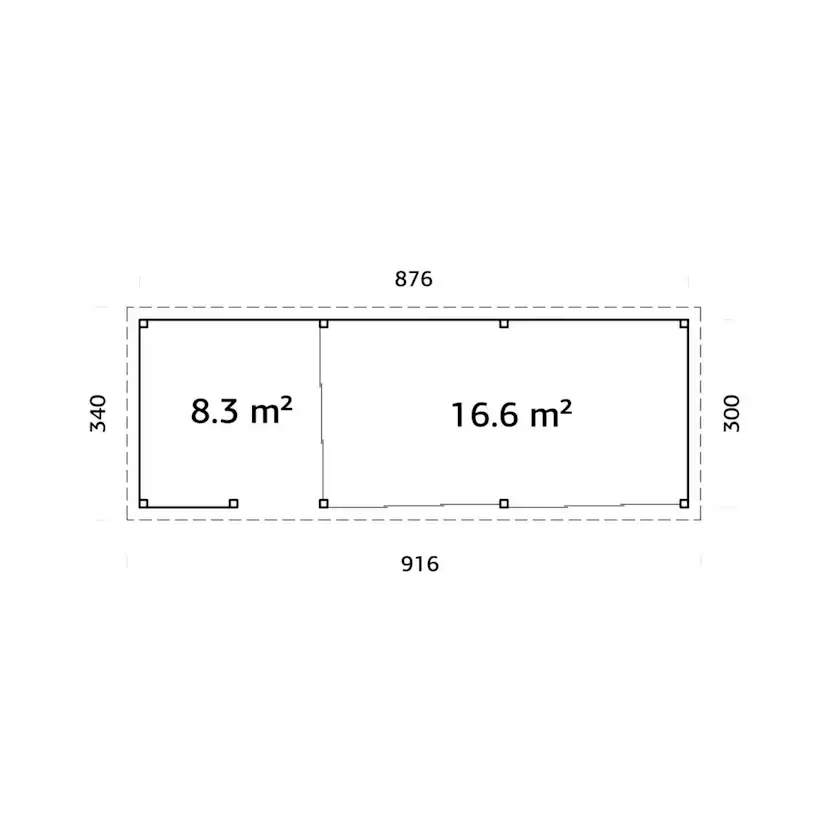 Uterum Palmako Lenna 24,9 m2 Set 419 Slide