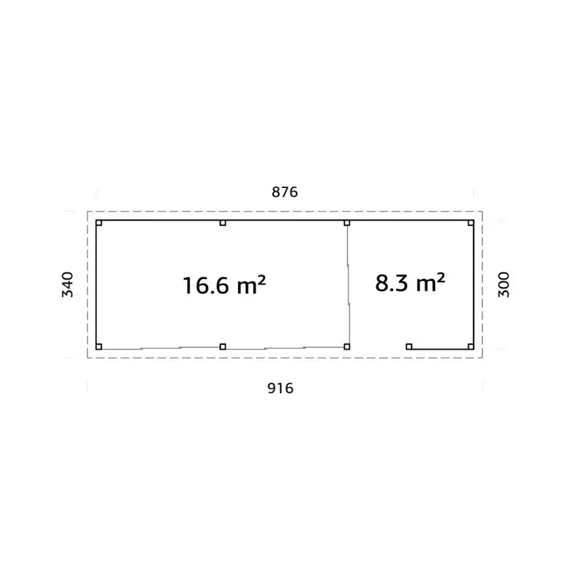 Uterum Palmako Lenna 24,9 m2 Set 419 Slide