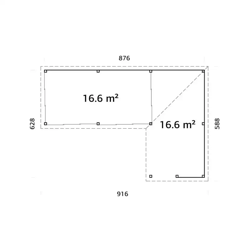 Uterum Palmako Lenna 33,2 m2 Set 421 Slide