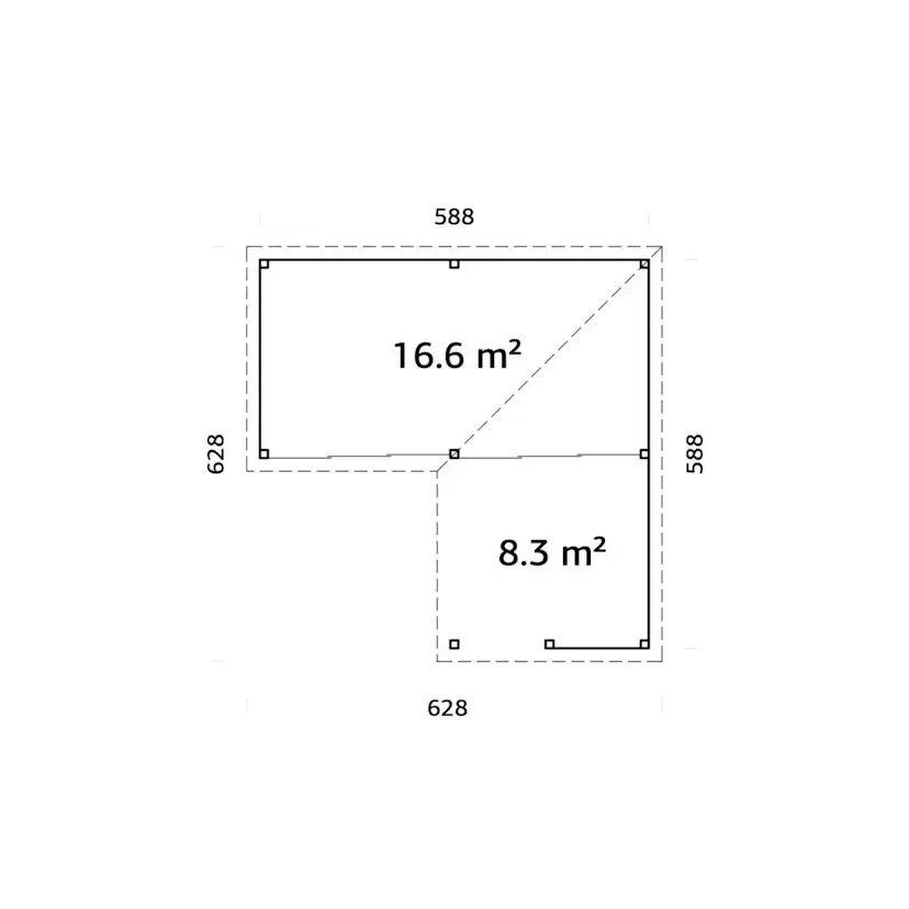 Uterum Palmako Lenna 24,9 m2 Set 422 Slide