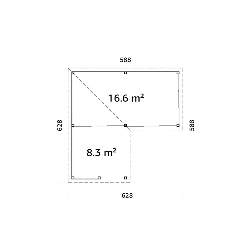 Uterum Palmako Lenna 24,9 m2 Set 423 Slide