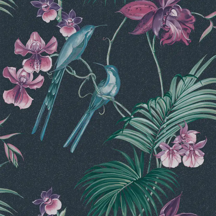 Tapet Boutique Julien McDonald Utopia Navy Blå