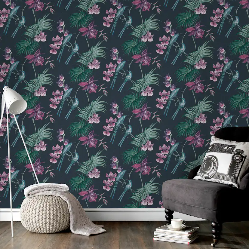 Tapet Boutique Julien McDonald Utopia Navy Blå