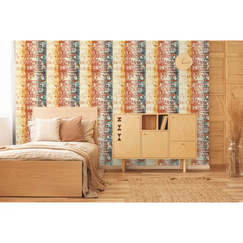 Tapet Lutéce Grafitis Rouge Gris 11200810