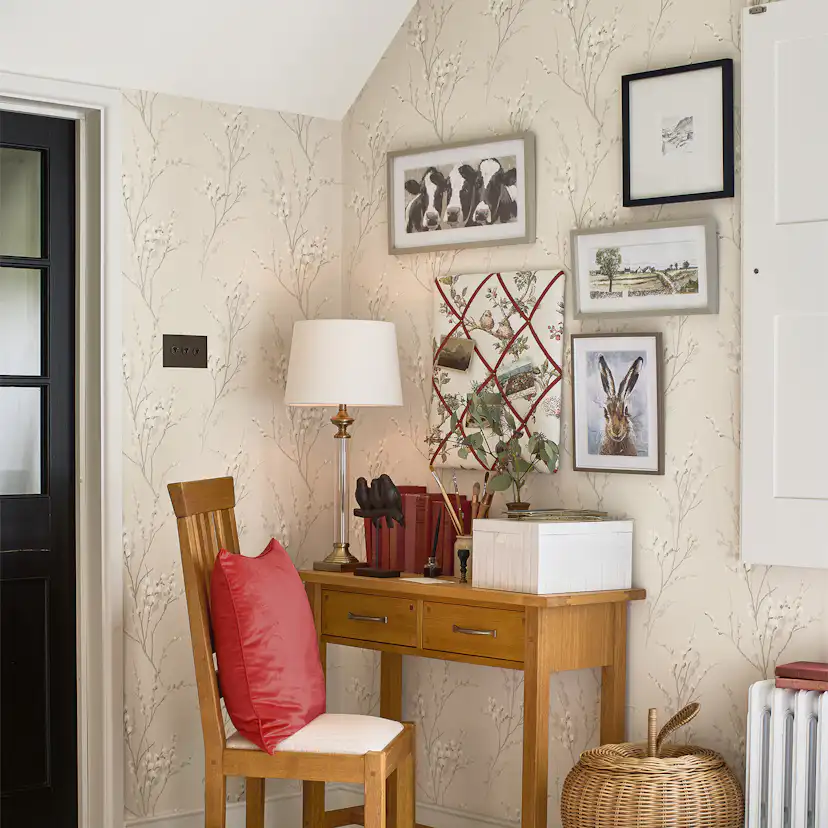 Tapet Laura Ashley Pussy Willow Dove Gra