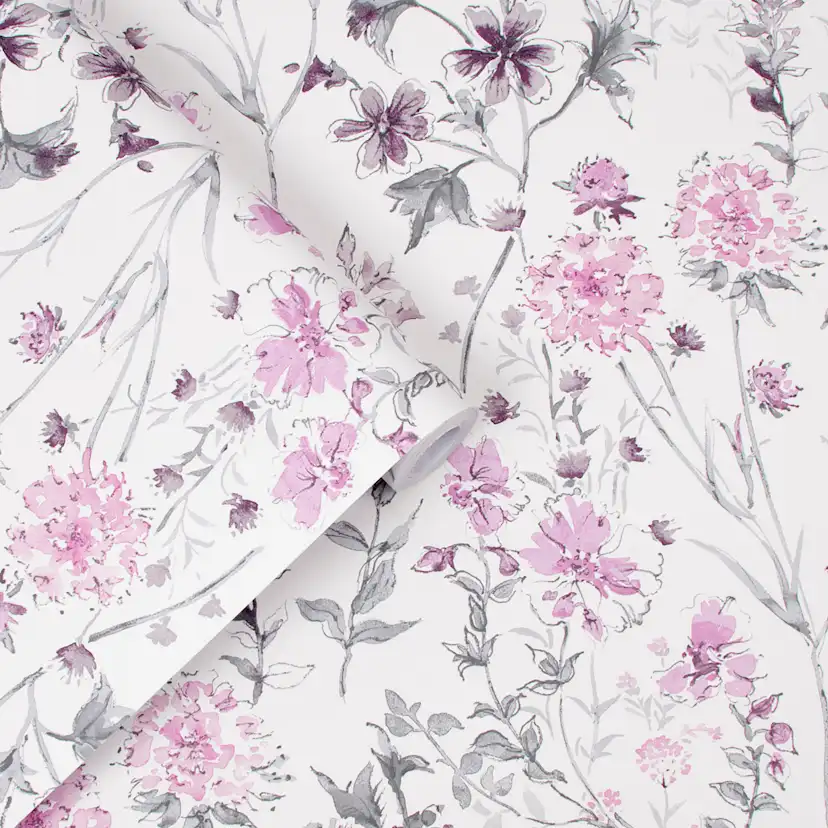 Tapet Laura Ashley Wild Meadow Pale Iris