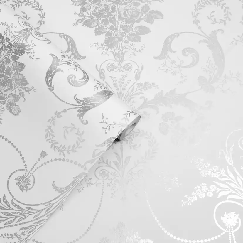 Tapet Laura Ashley Josette Metallic Silver