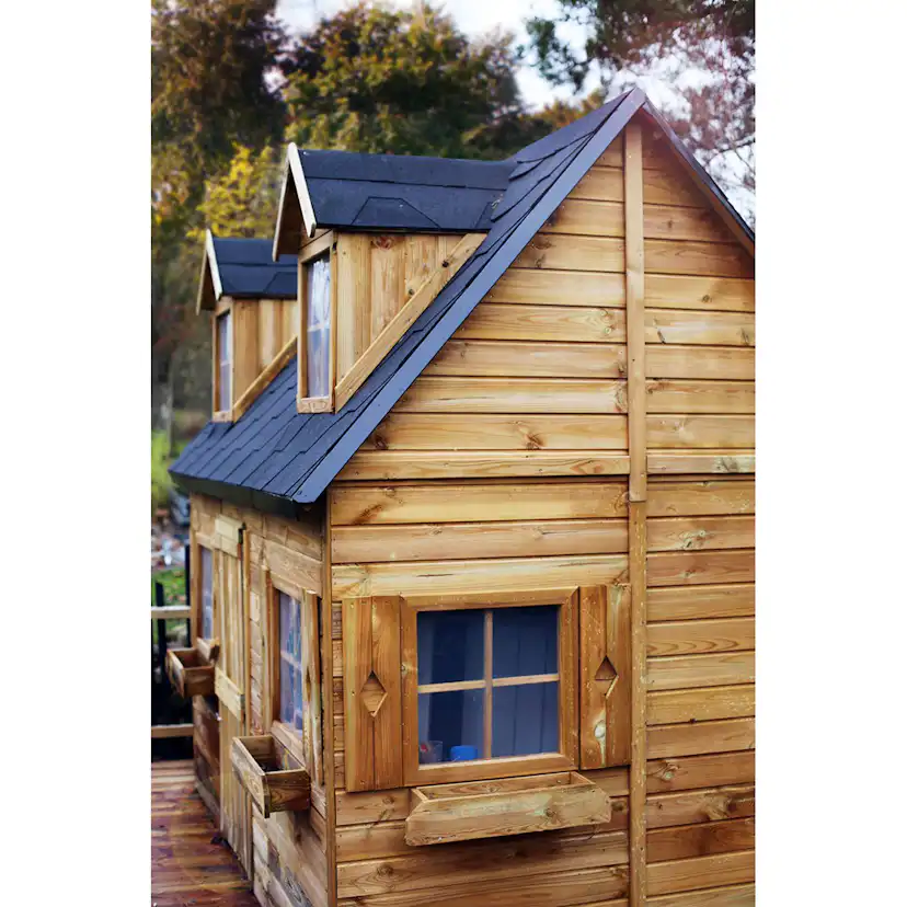 Lekstuga Jabo Milla 4m² Trästuga med Sadeltak