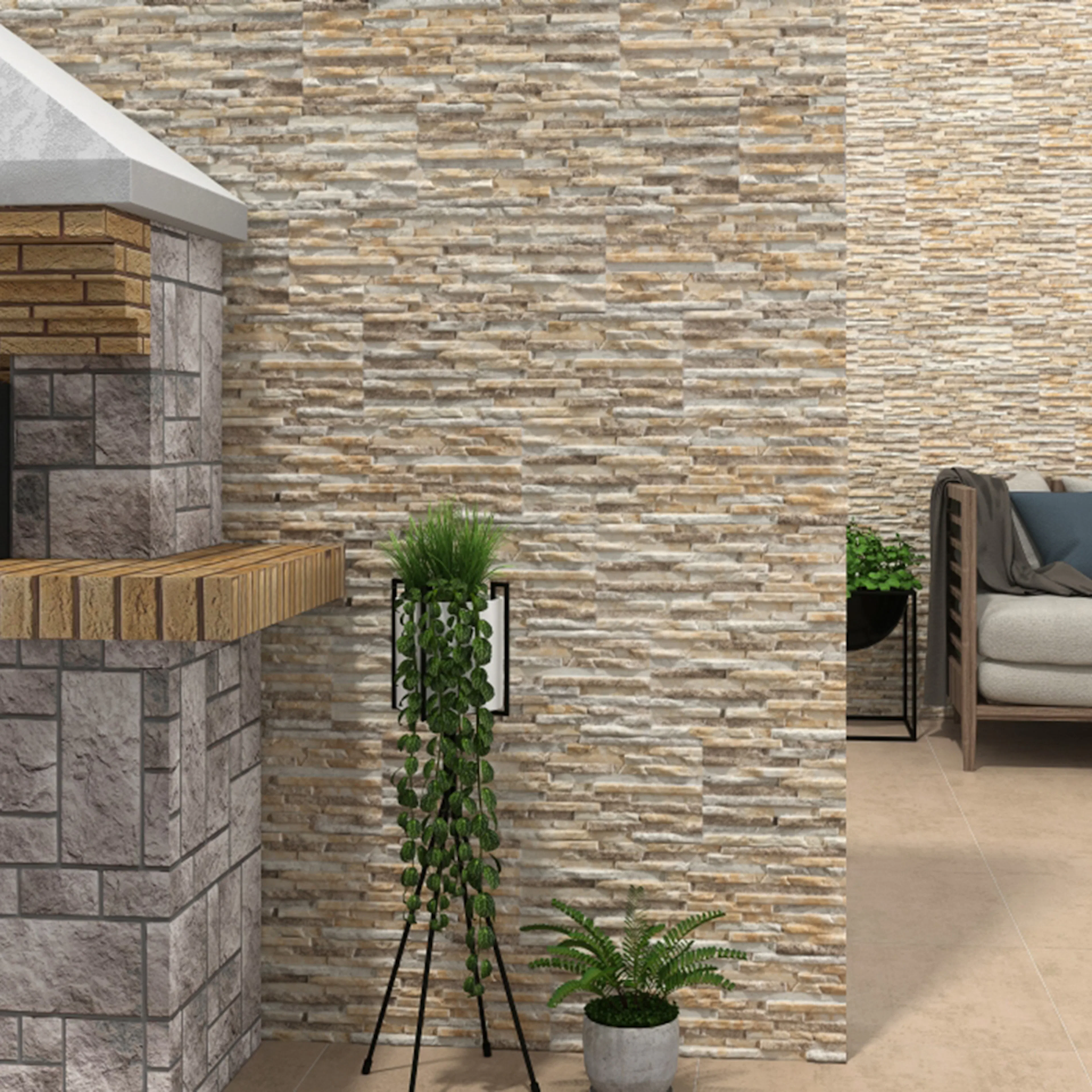 Dekortegel Amiral Beige cm Skrovlig