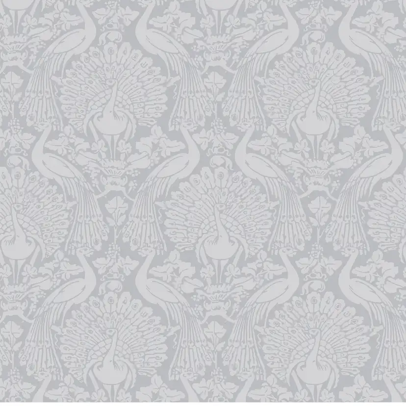 Tapet Laura Ashley Peacock Damask Pale Slate