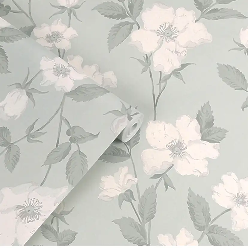 Tapet Laura Ashley Fleurir Smoke Green