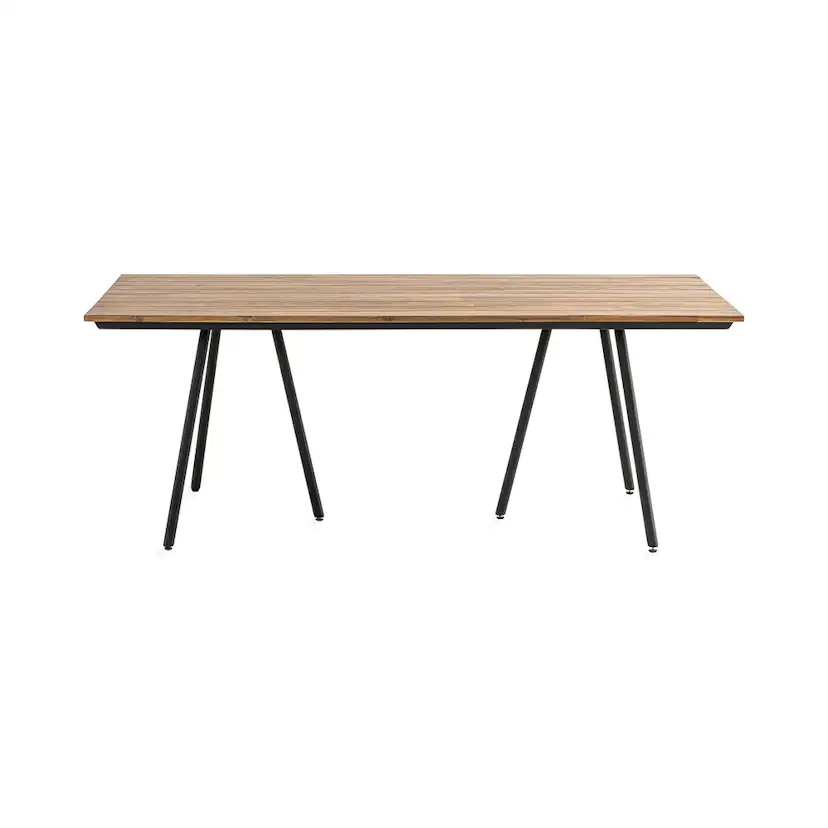 Utebord Comfort Garden Trio 200x100 cm Akacia/Svart