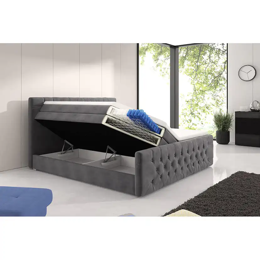 Kontinentalsäng Cloud47 Sängpaket Franco Lyx 180x200 med Förvaring och LED-belysning