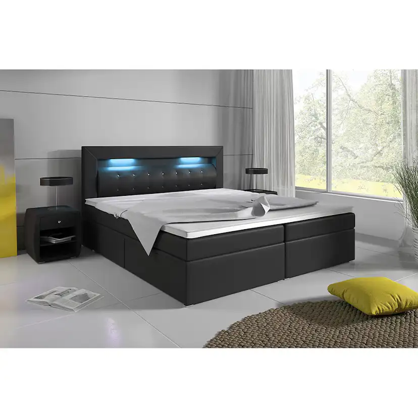 Kontinentalsäng Cloud47 Sängpaket Modena 180x200 med Förvaring och LED-belysning