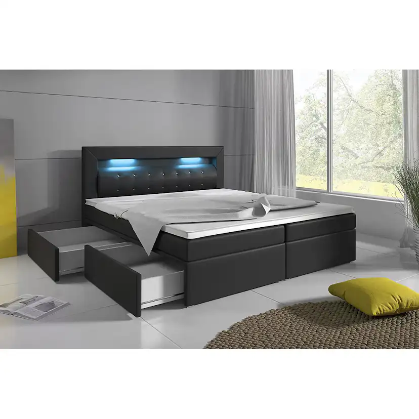 Kontinentalsäng Cloud47 Sängpaket Modena 180x200 med Förvaring och LED-belysning