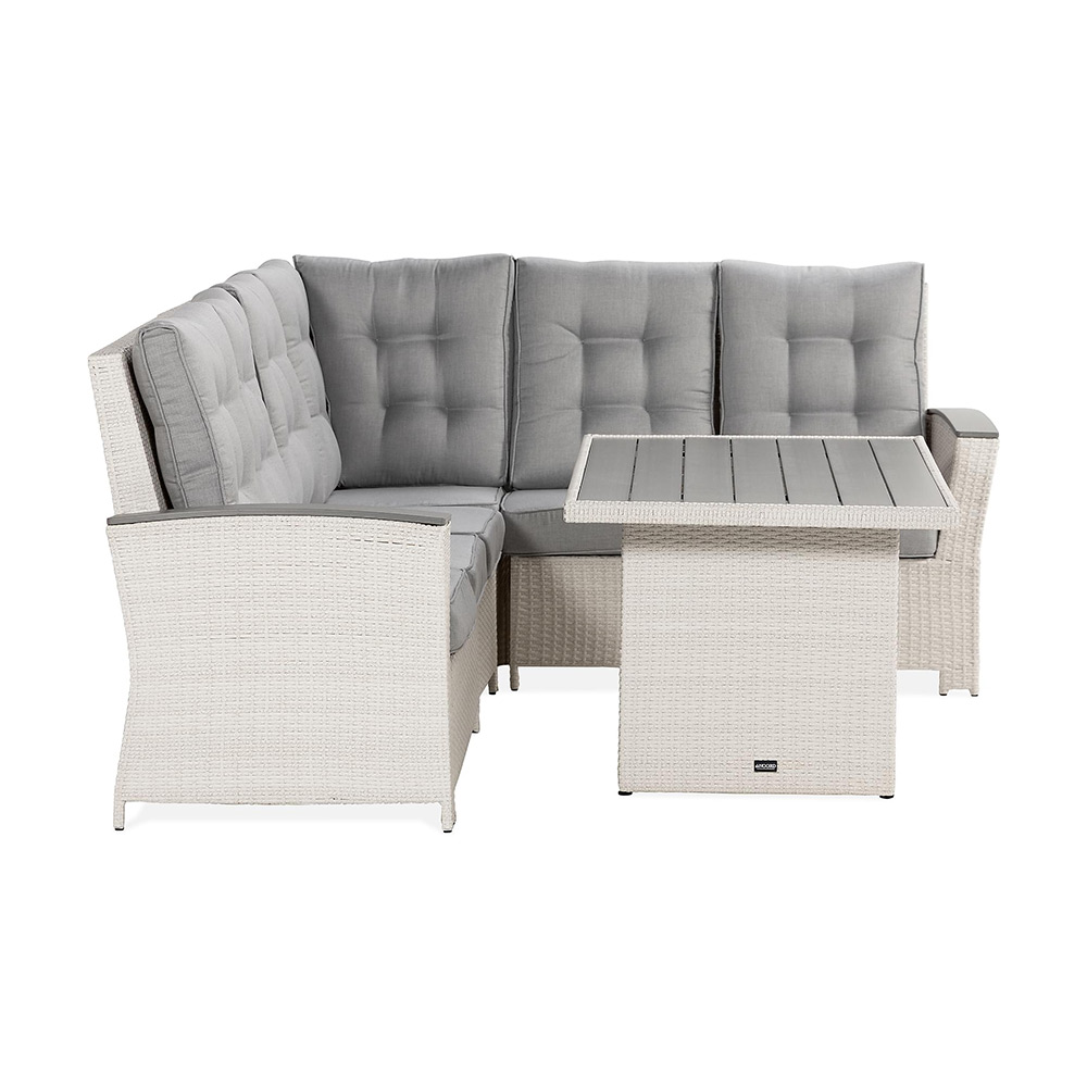 James Lyx Loungegrupp Utomhus Vändbar - 5-sits Loungeset i Konstrotting för Trädgård och Uteplats