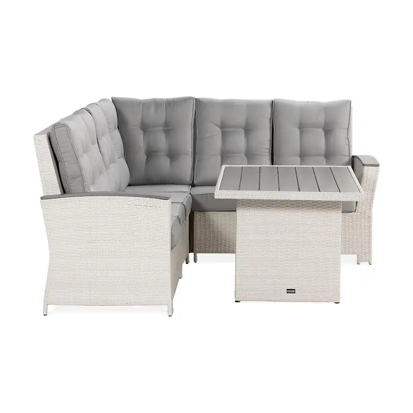 James Lyx Loungegrupp Utomhus Vändbar - 5-sits Loungeset i Konstrotting för Trädgård och Uteplats