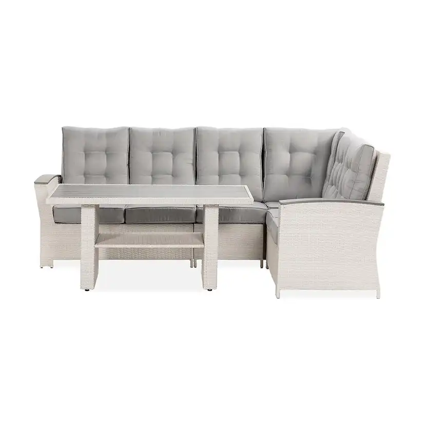 James Lyx Loungegrupp Utomhus Vändbar - 5-sits Loungeset i Konstrotting för Trädgård och Uteplats