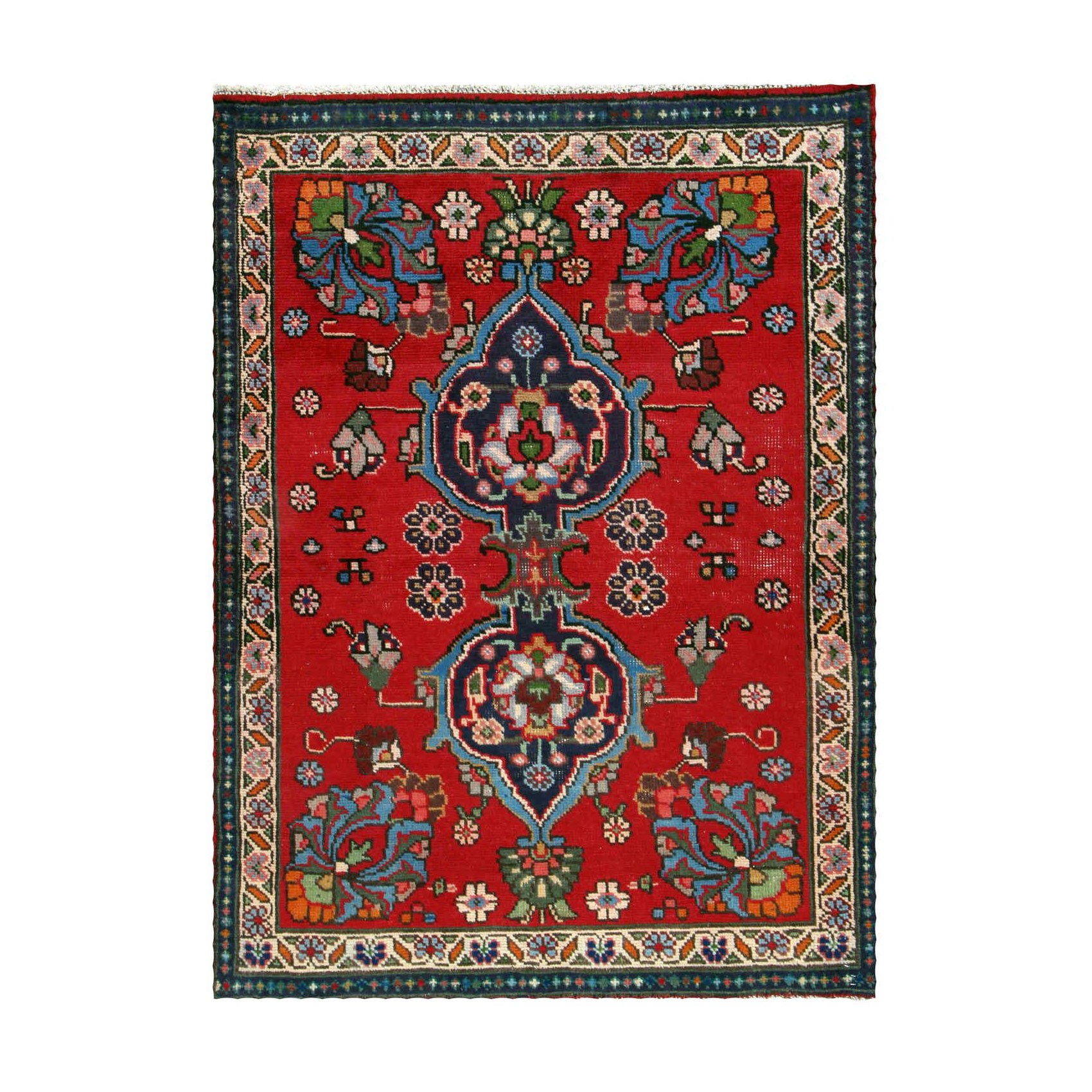 Persisk Matta Arkiio Tabriz Vintage Original 97x131