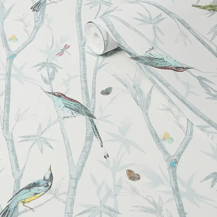 Tapet NEXT Chinoiserie Bird Trail Duck Egg