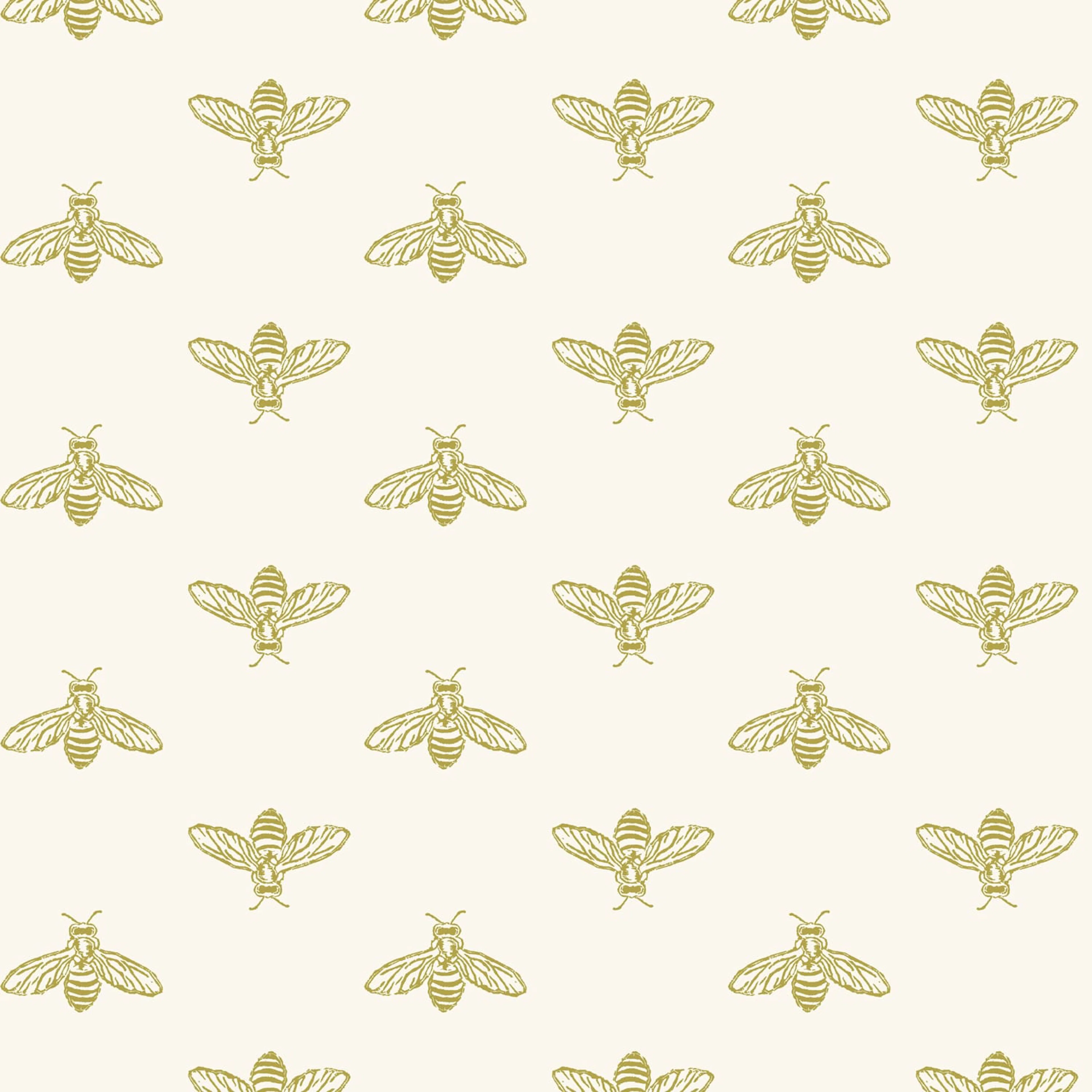 Fototapet Joules Block Print Bee Antique Gold 10mx52 cm